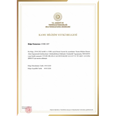 Kamu Bilişim Yetki Belgesi